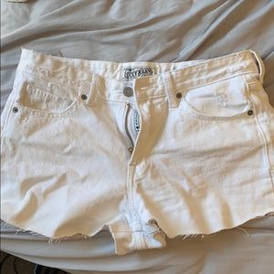 Lucky Brand white cropped boyfriend shorts